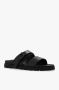 Dsquared2 Zwarte Sandaal Regular Fit Geschikt voor Warm Weer 100% Leer Black Heren - Thumbnail 5