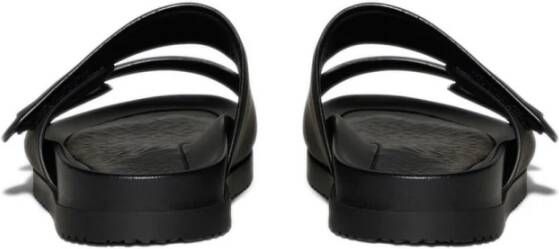 Dsquared2 Zwarte Leren Touch-Strap Sandalen Zwart Heren