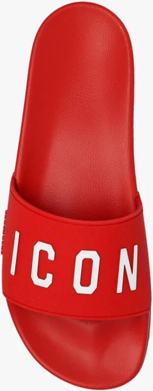 Dsquared2 Slippers met logo Rood Heren