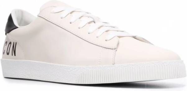 Dsquared2 Leren sneakers voor heren Beige Heren