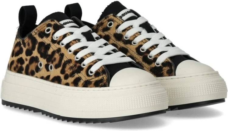 Dsquared2 Berlin Leopard Print Sneaker Bruin Dames