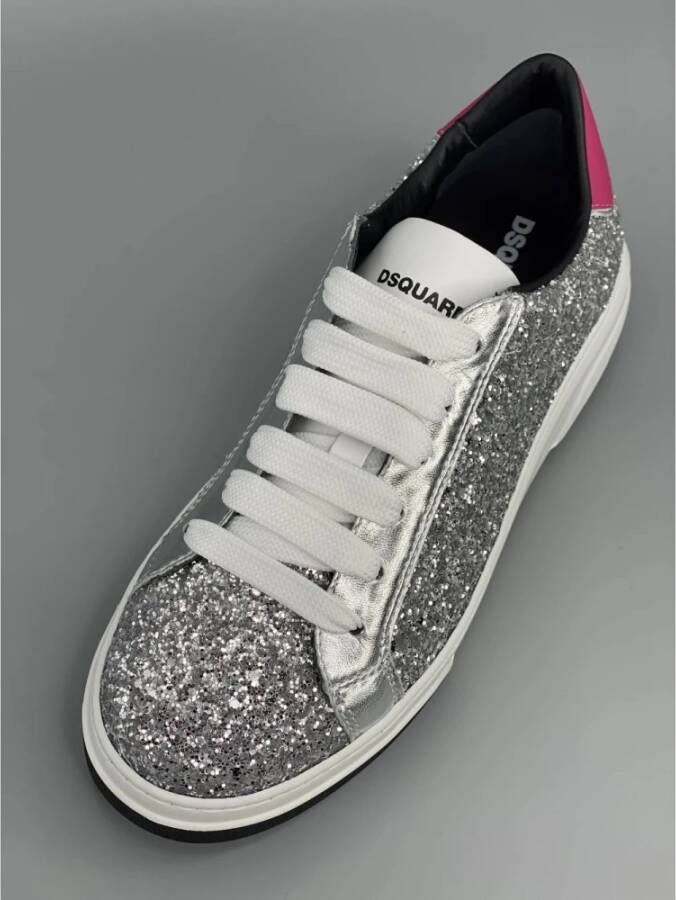 Dsquared2 Glitter Sneakers Zilver 36 Grijs Dames