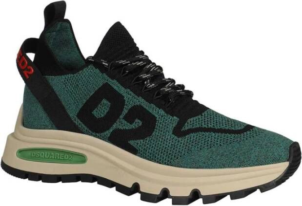 Dsquared2 Stijlvolle Scarpa Sneakers voor Mannen Groen Heren