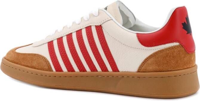 Dsquared2 Beige Leren Sneakers Ronde Neus Multicolor Heren