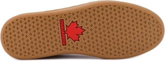 Dsquared2 Beige Leren Sneakers Ronde Neus Multicolor Heren