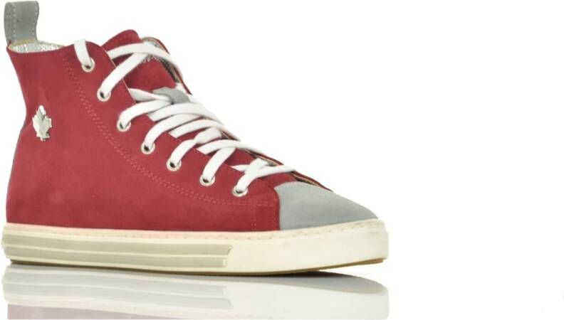 Dsquared2 Rode Vetersneakers voor Dames Rood Dames