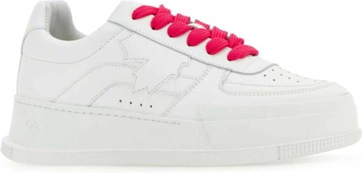 Dsquared2 Witte leren Canadese sneakers Trendy model Wit Dames