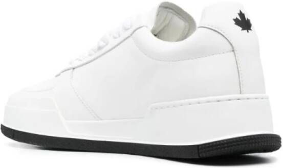 Dsquared2 Witte lage sneakers met logo print Wit Dames