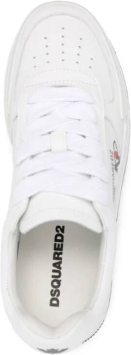 Dsquared2 Witte lage sneakers met logo print Wit Dames