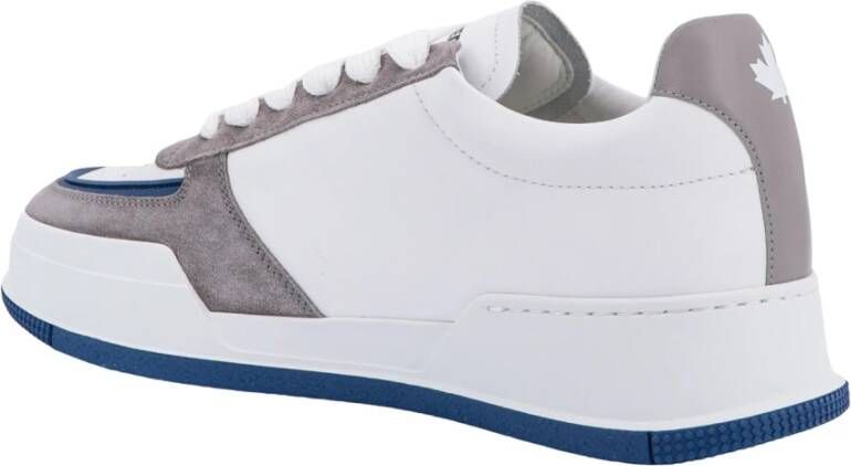 Dsquared2 Canadese Leren en Suède Sneakers Wit Heren