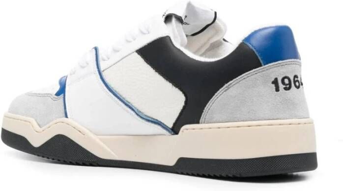 Dsquared2 Spider Leren Lage Sneakers Wit Heren