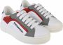Dsquared2 Wit Grijs Rood Sneakers White Heren - Thumbnail 2