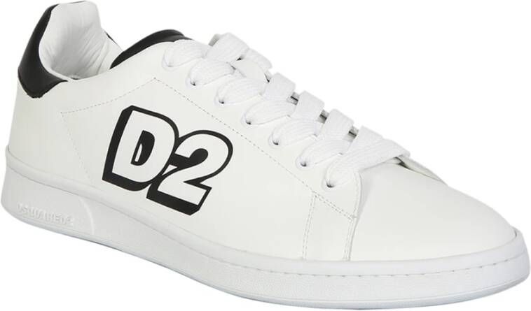 Dsquared2 Witte lage veterschoenen Wit Heren