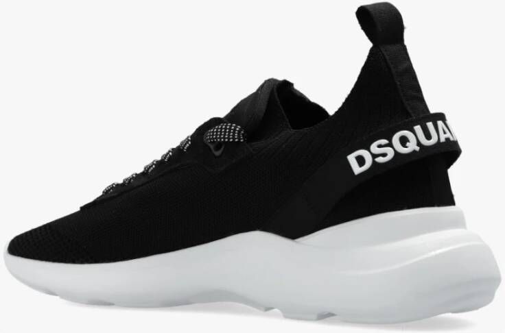 Dsquared2 Zwarte Slip-on Fly Sneakers met Suède Afwerking Zwart Dames