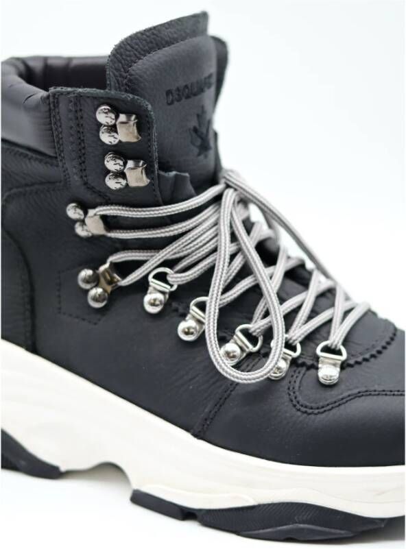 Dsquared2 Zwart en wit Enkel Sneaker-Boots Zwart Heren