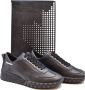 Dsquared2 Zwarte Leren Sneakers met Geperforeerd Detail Black Heren - Thumbnail 10