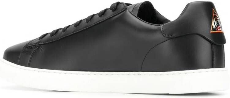 Dsquared2 Rock Logo Leren Sneakers Zwart Heren