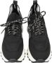 Dsquared2 Hardloopschoenen Sokachtig Vetersluitingontwerp Black - Thumbnail 10