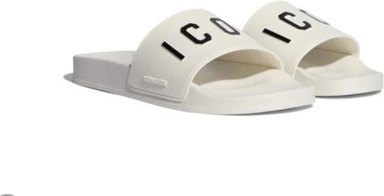 Dsquared2 Stijlvolle Ciabatta Schoenen voor Mannen White Heren