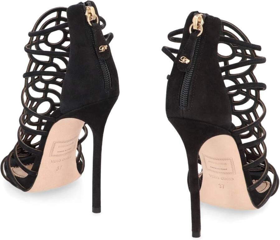 Dsquared2 Stiletto Hak Suède Sandalen
