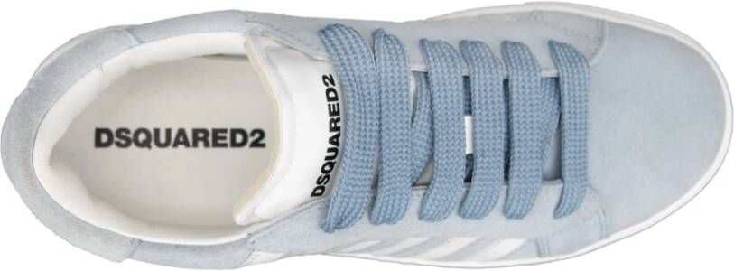Dsquared2 Suède Leren Veterschoenen Vrouwen Blue Dames