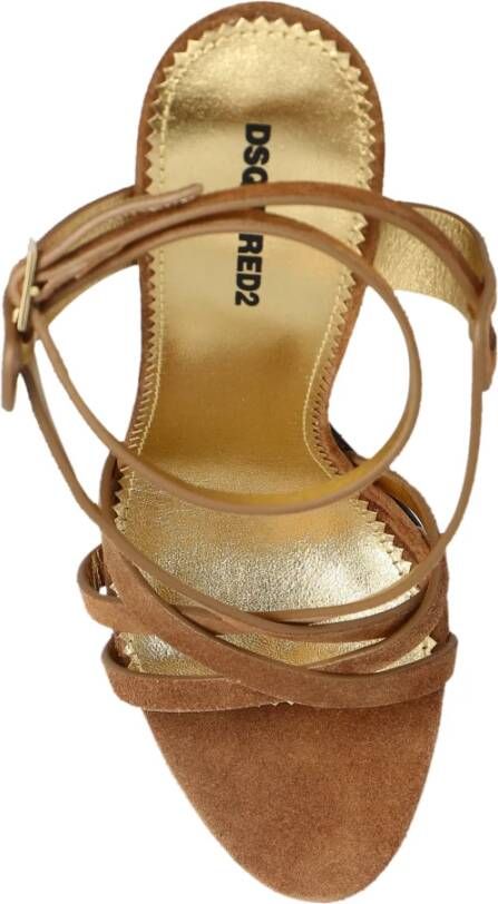 Dsquared2 Suède sandalen met hak