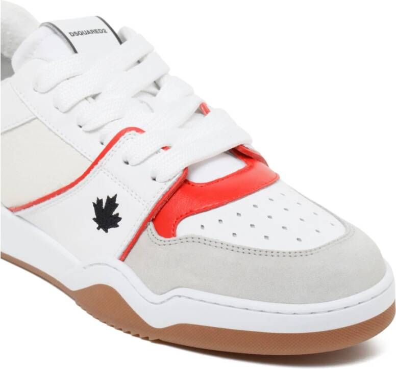 Dsquared2 Velour Bottalato Vitello Sneakers White Heren