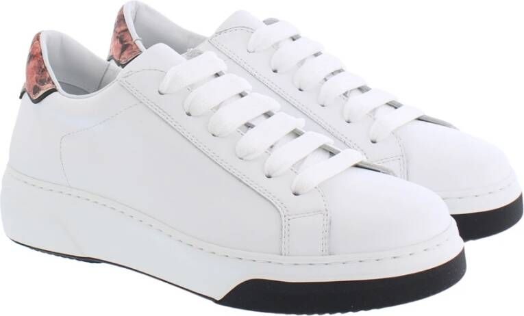 Dsquared2 Lage Sneakers met Veters voor Dames Wit Dames