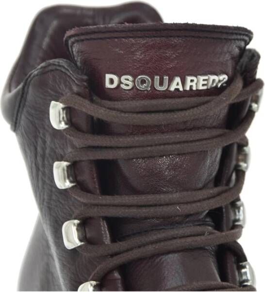 Dsquared2 Rode Veterschoenen voor Heren Bruin Dames