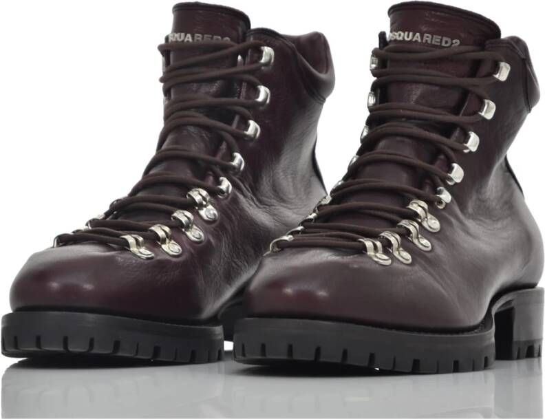 Dsquared2 Rode Veterschoenen voor Heren Bruin Dames