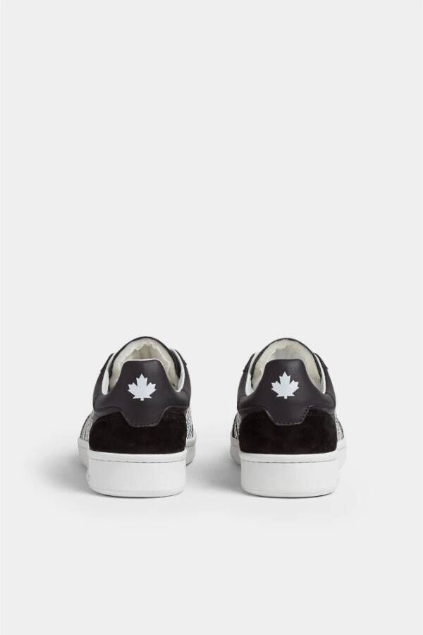 Dsquared2 Vintage Leren Sneakers Black Dames