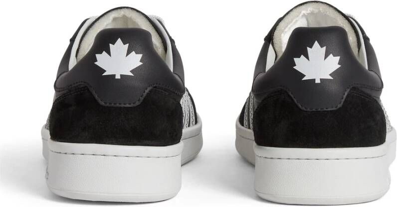 Dsquared2 Vintage Leren Sneakers Black Heren