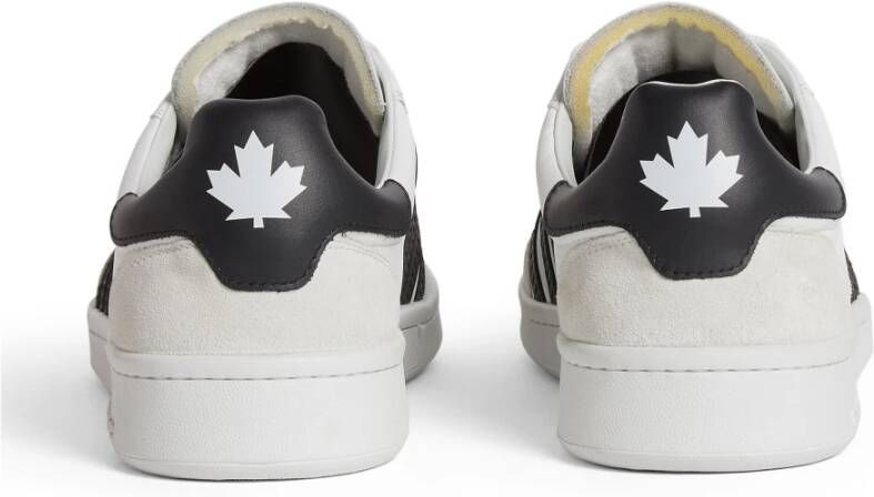 Dsquared2 Vintage Leren Sneakers White Heren