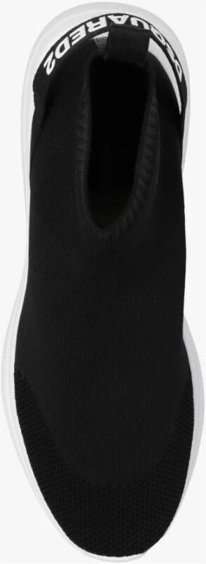 Dsquared2 Zwarte Fly Sneakers met Elastische Manchet Zwart Heren
