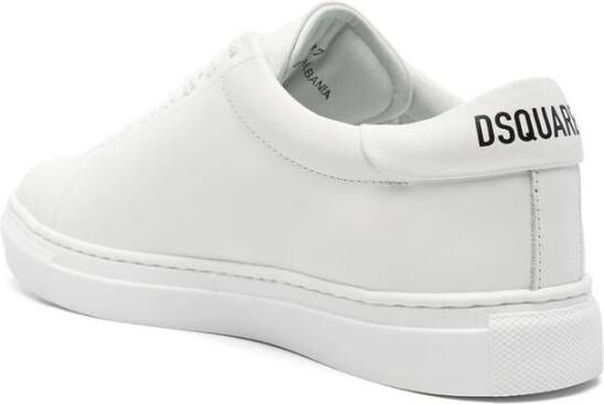 Dsquared2 Witte Lace-Up Sneakers met Gevulkaniseerde Zool