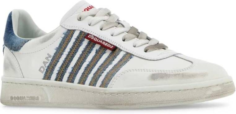 Dsquared2 Witte Leren Boxer Sneakers