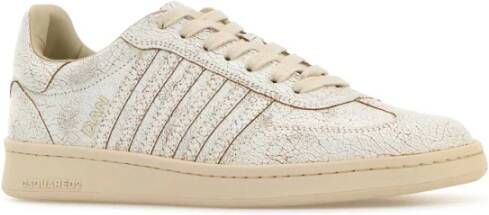 Dsquared2 Witte Leren Boxer Sneakers