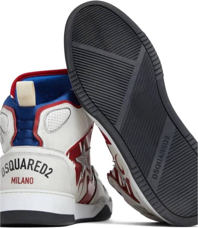 Dsquared2 Witte Leren Sneakers