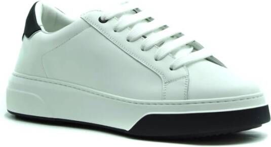 Dsquared2 Witte Leren Sneakers Aw22 White Heren