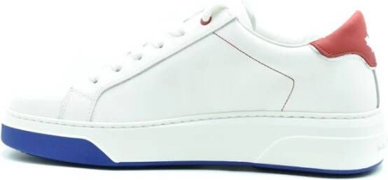 Dsquared2 Witte Leren Sneakers Ss22 White Heren