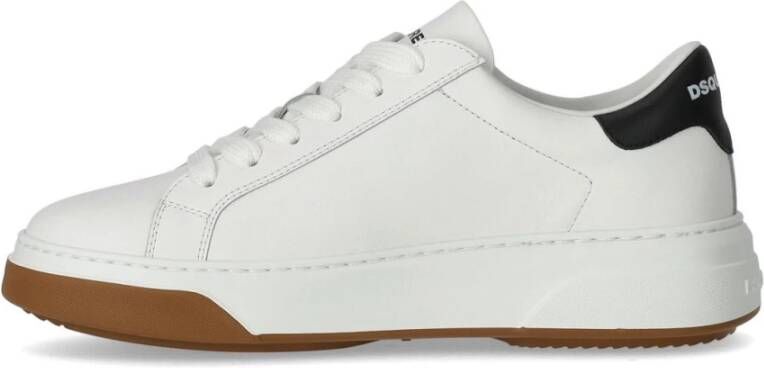 Dsquared2 Witte Maple Leaf Leren Sneaker White Heren