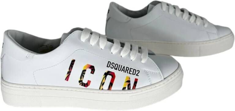 Dsquared2 Witte Palm Icon Bumper Sneaker Wit Dames