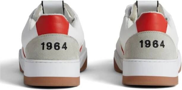 Dsquared2 Witte Panel Sneakers met Geborduurd Logo Multicolor Heren