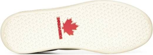Dsquared2 Witte Sneakers met Esdoornblad Detail