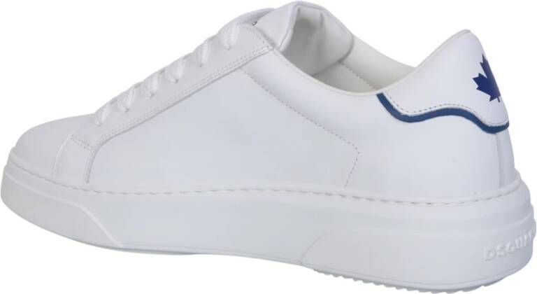 Dsquared2 Witte Sneakers Ronde Neus Vetersluiting