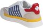 Dsquared2 Witte Gele Blauwe Leren Sneakers Multicolor Heren - Thumbnail 4