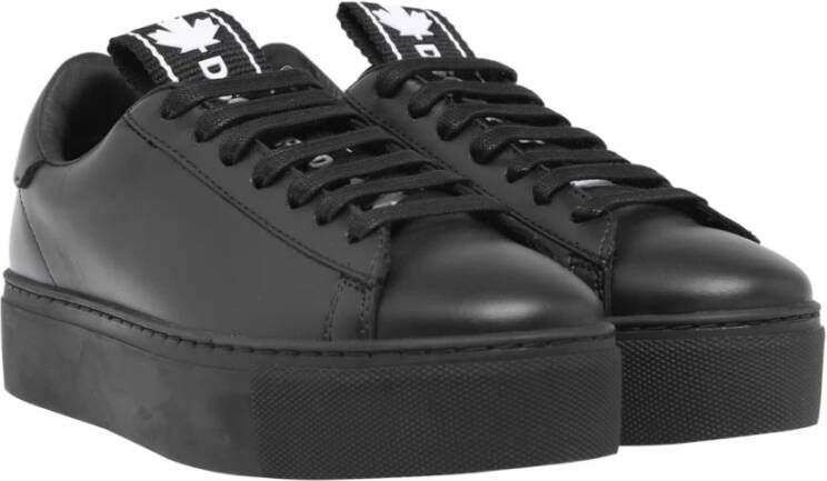 Dsquared2 Zwarte Evolution Tape Logo Sneakers Black Dames