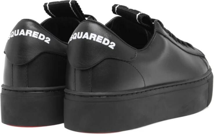Dsquared2 Zwarte Evolution Tape Logo Sneakers Black Dames