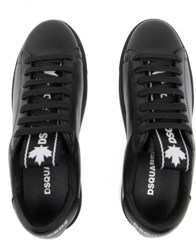 Dsquared2 Zwarte Evolution Tape Logo Sneakers Black Dames