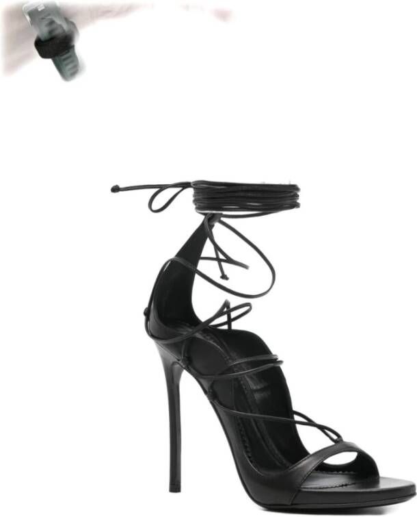 Dsquared2 Zwarte hak sandalen